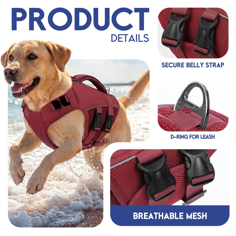 ASENKU veste sauvetage chien bandes réfléchissantes pour meilleure visibilité
