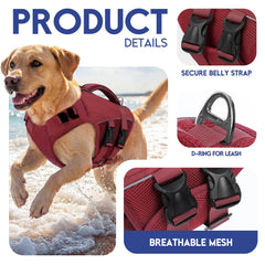 ASENKU veste sauvetage chien bandes réfléchissantes pour meilleure visibilité