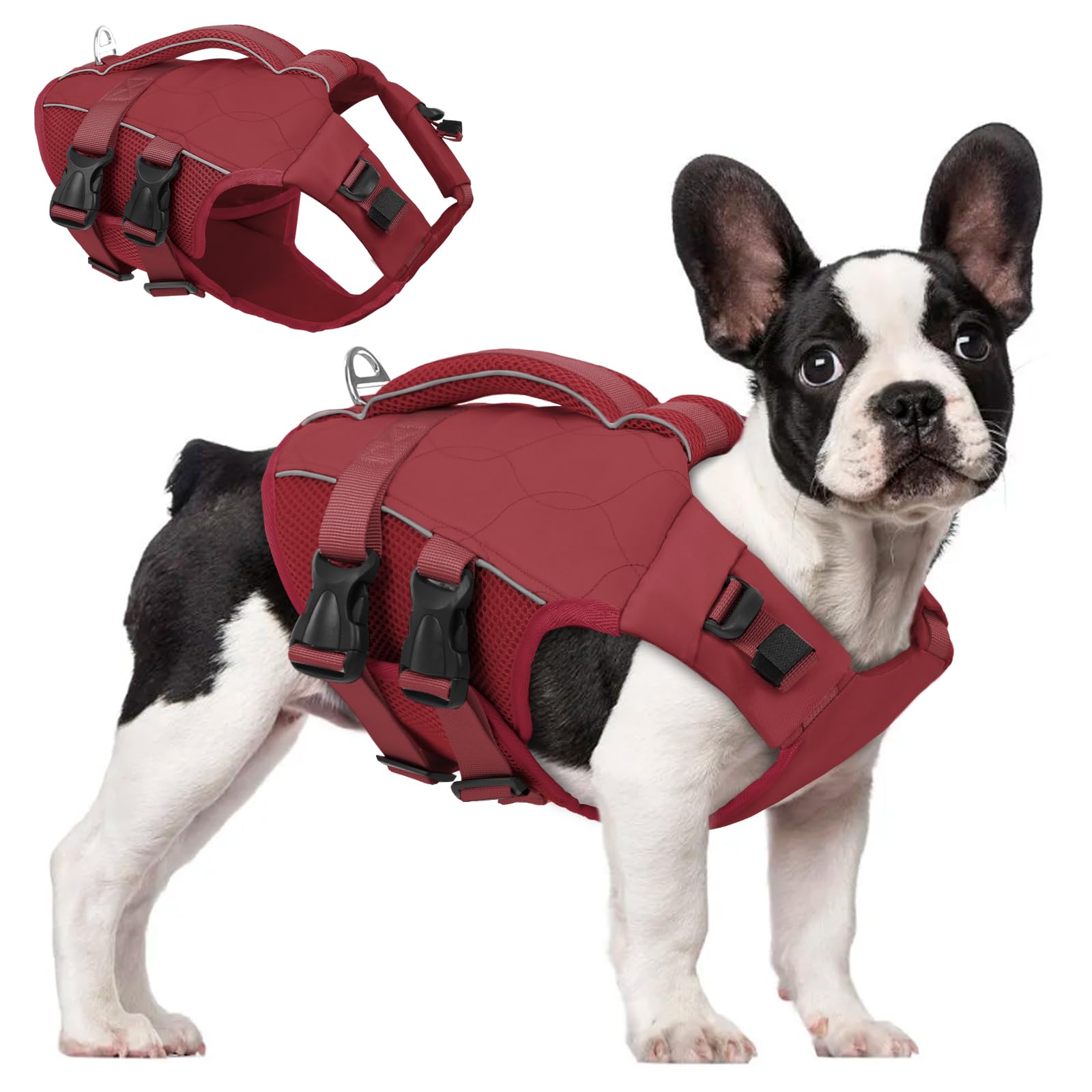 ASENKU veste sauvetage chien poignee secours pour sécurité aquatique