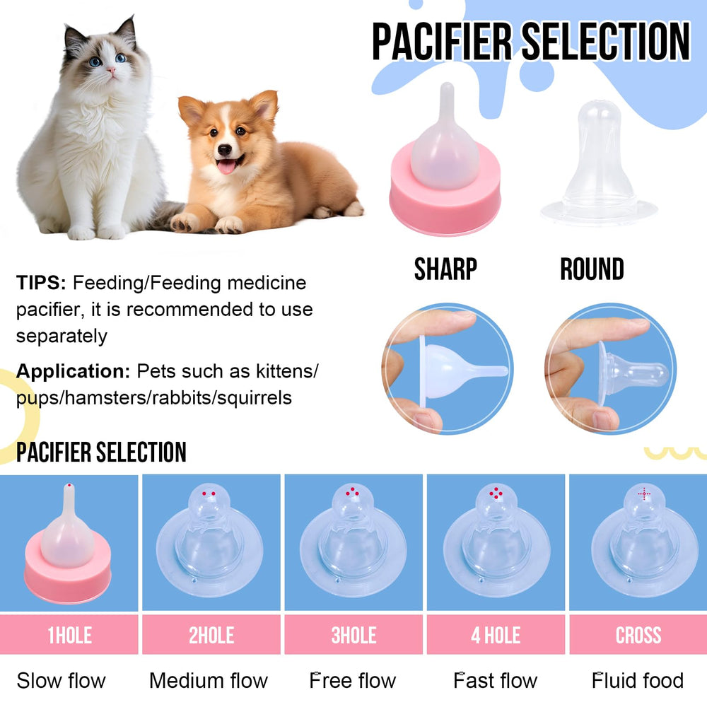 Tétine silicone ASEVAT douce, adaptée au biberon chaton pour un allaitement confortable.