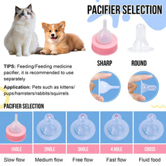 Tétine silicone ASEVAT douce, adaptée au biberon chaton pour un allaitement confortable.