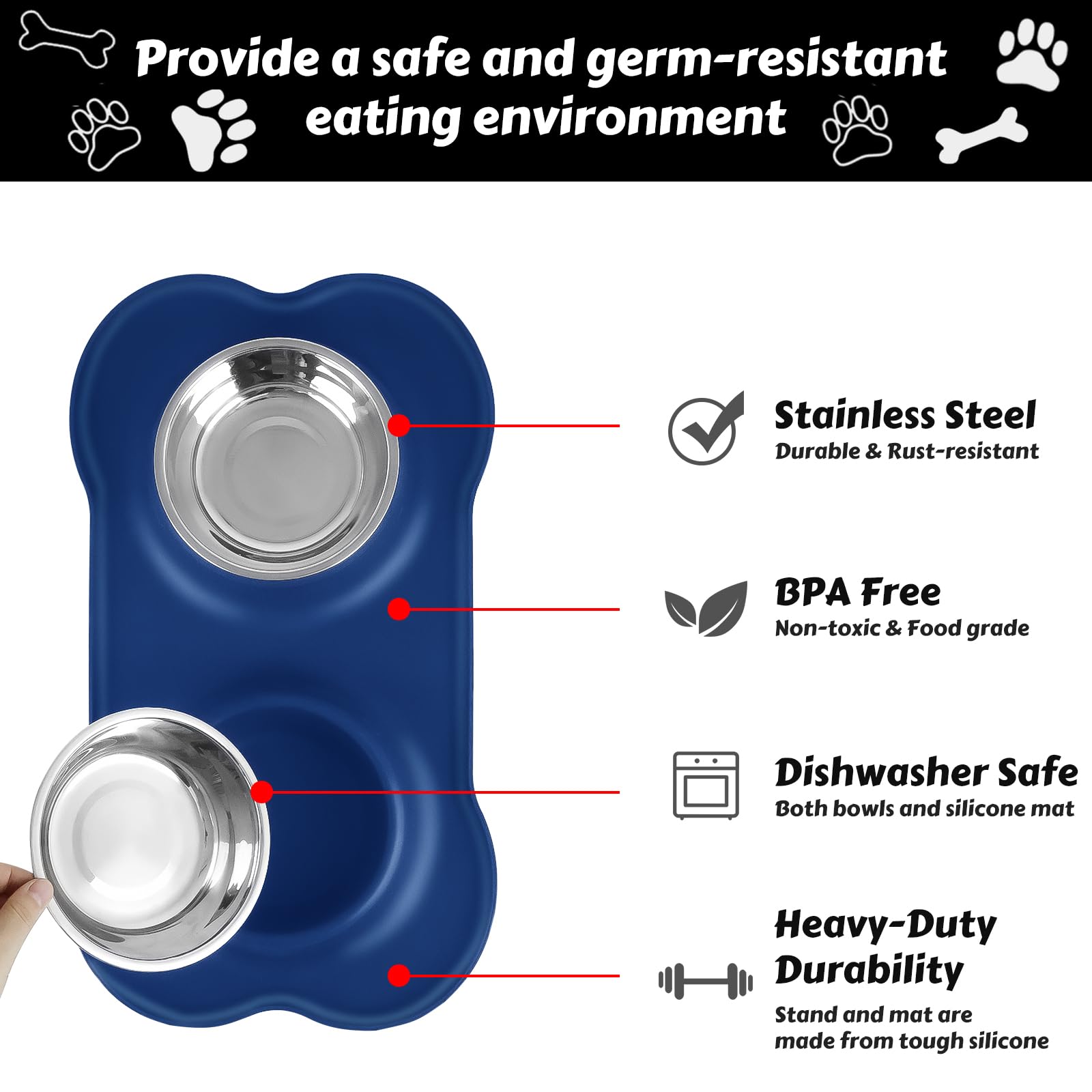 AsFrost bols inox résistants à la corrosion, adaptés pour les repas quotidiens.