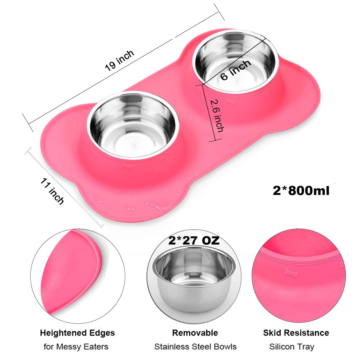 AsFrost gamelles inox pour petits chats, hygiéniques et faciles à utiliser.