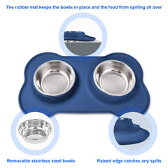 AsFrost tapis silicone antiderapant bleu, empêche les déversements et les glissements.