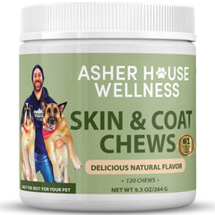 ASHER HOUSE WELLNESS – bouteille de friandises pour peau et poil sains.