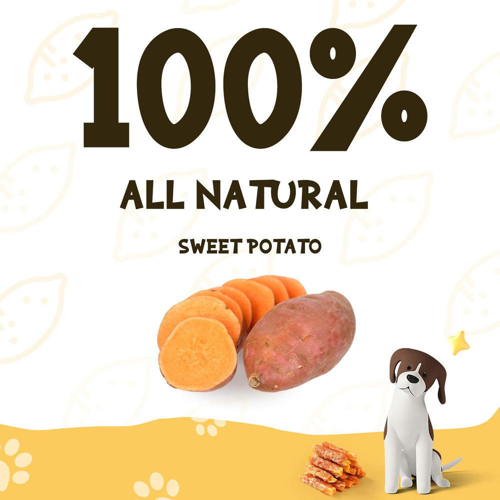 ASMPET chien adore la friandise, bouchée protéinée avec patate douce.
