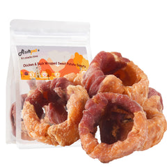ASMPET Donut patate douce avec poulet et canard, récompense gourmande pour chien.