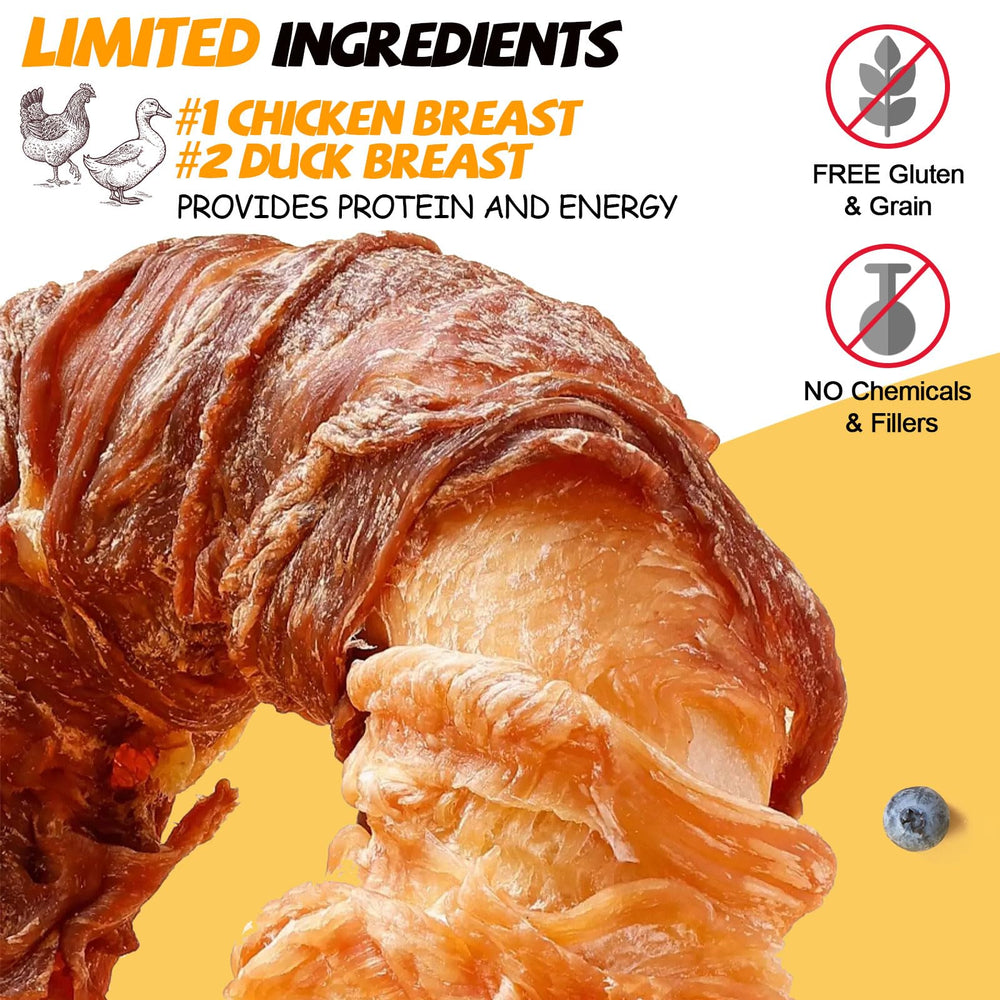 ASMPET Donut wrap poulet canard – bouchées enveloppées savoureuses et durables.