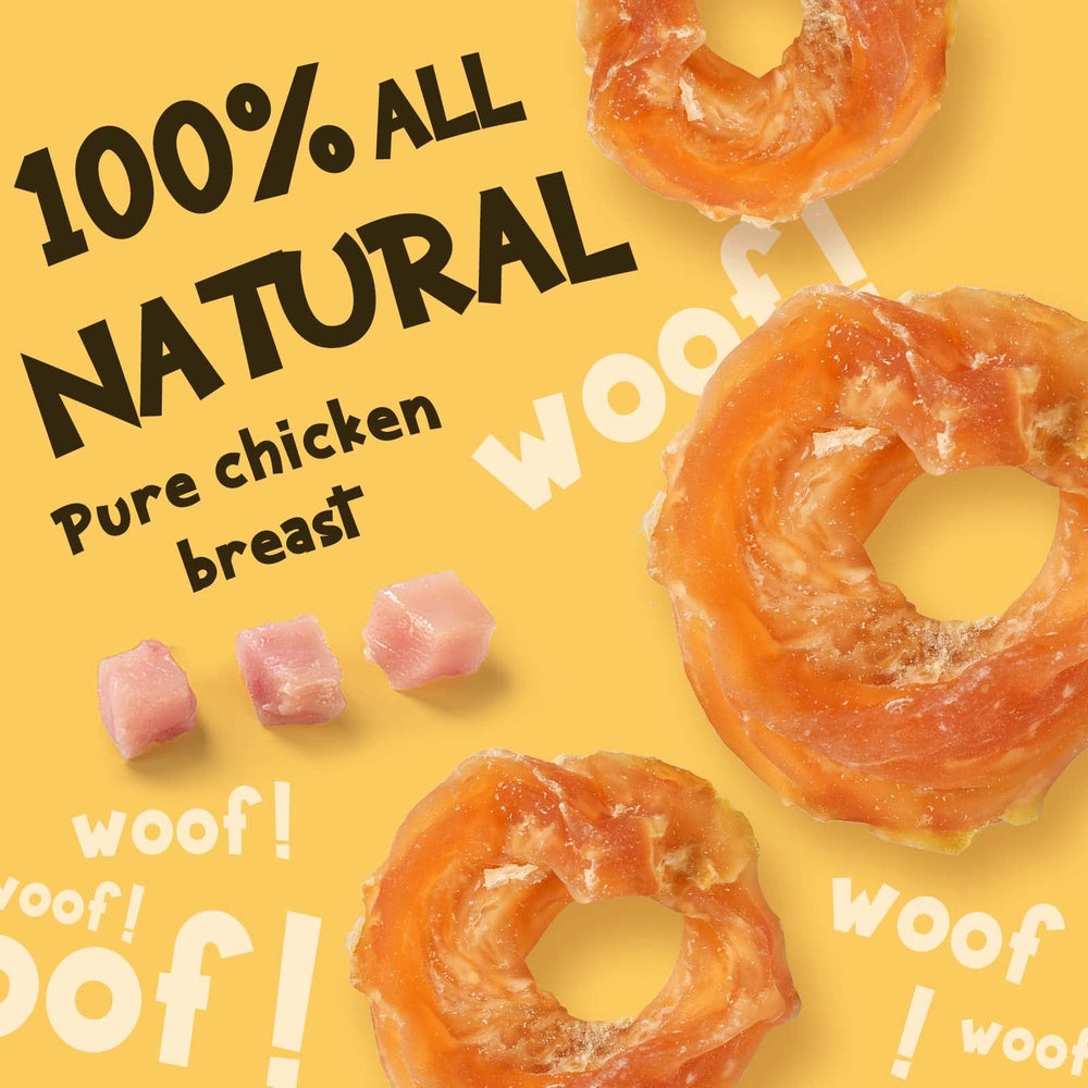 ASMPET Friandise poulet-seche-naturelle : riche en protéines pour récompenser votre chien.