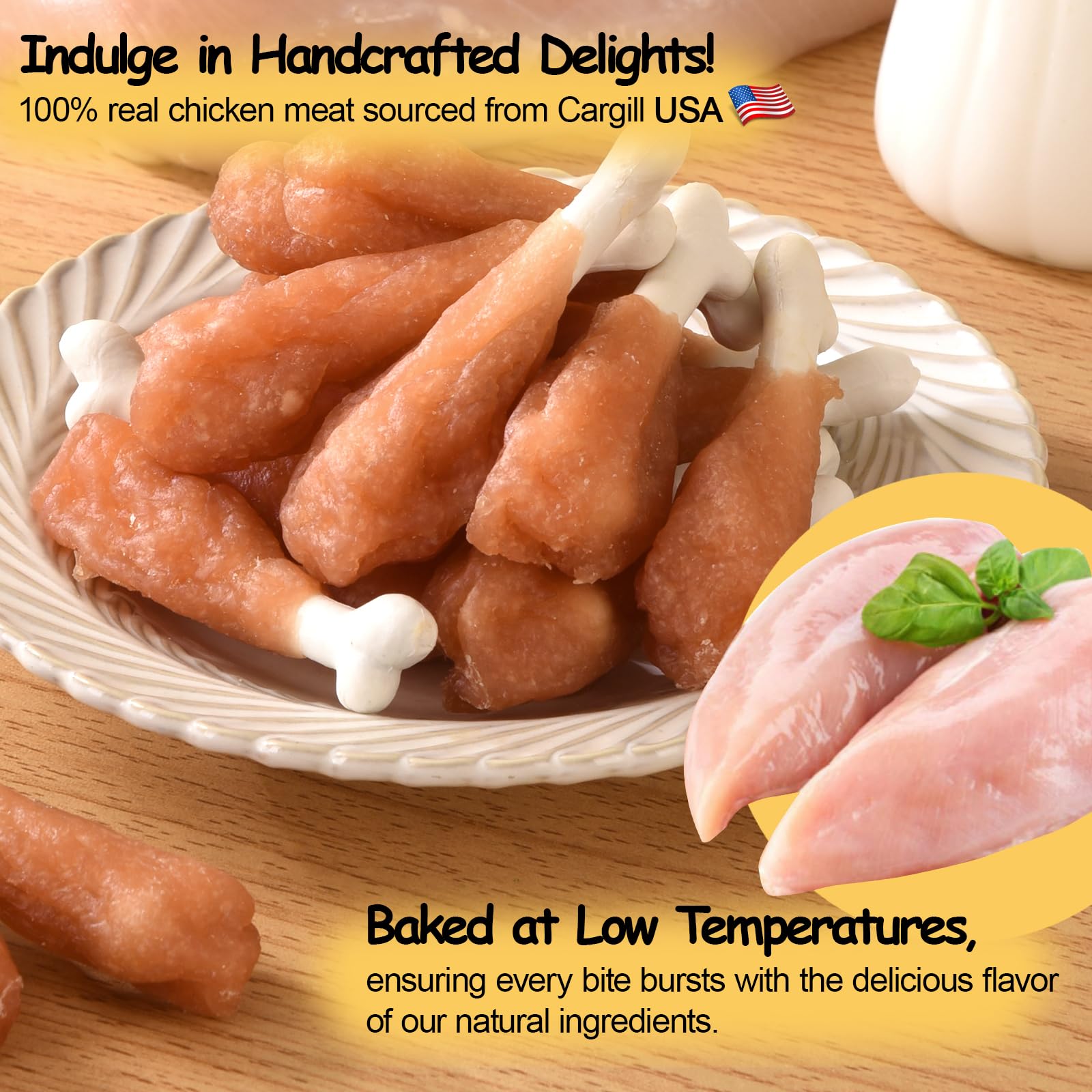 ASMPET os calcium poulet, texture stable