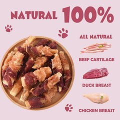 Asmpet os enrobés poulet et canard, goût savoureux pour chien