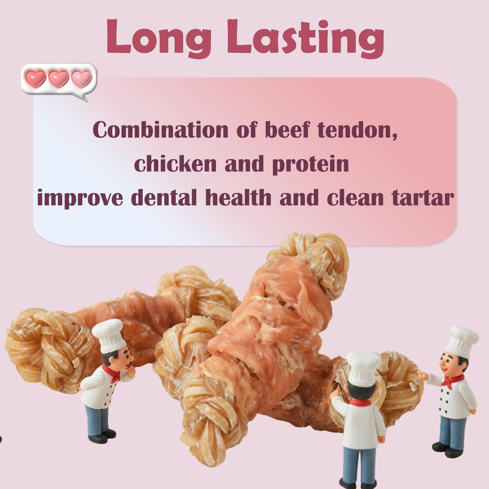 ASMPET tendon boeuf longue duree, parfaite pour sessions de mastication