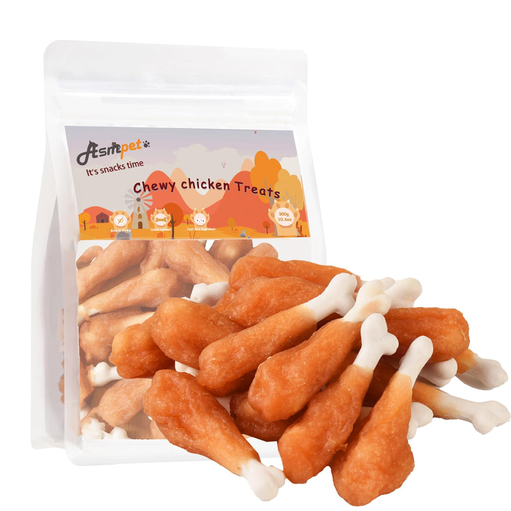 ASMPET snacks poulet sans cuir, os calcium, soutien dentaire