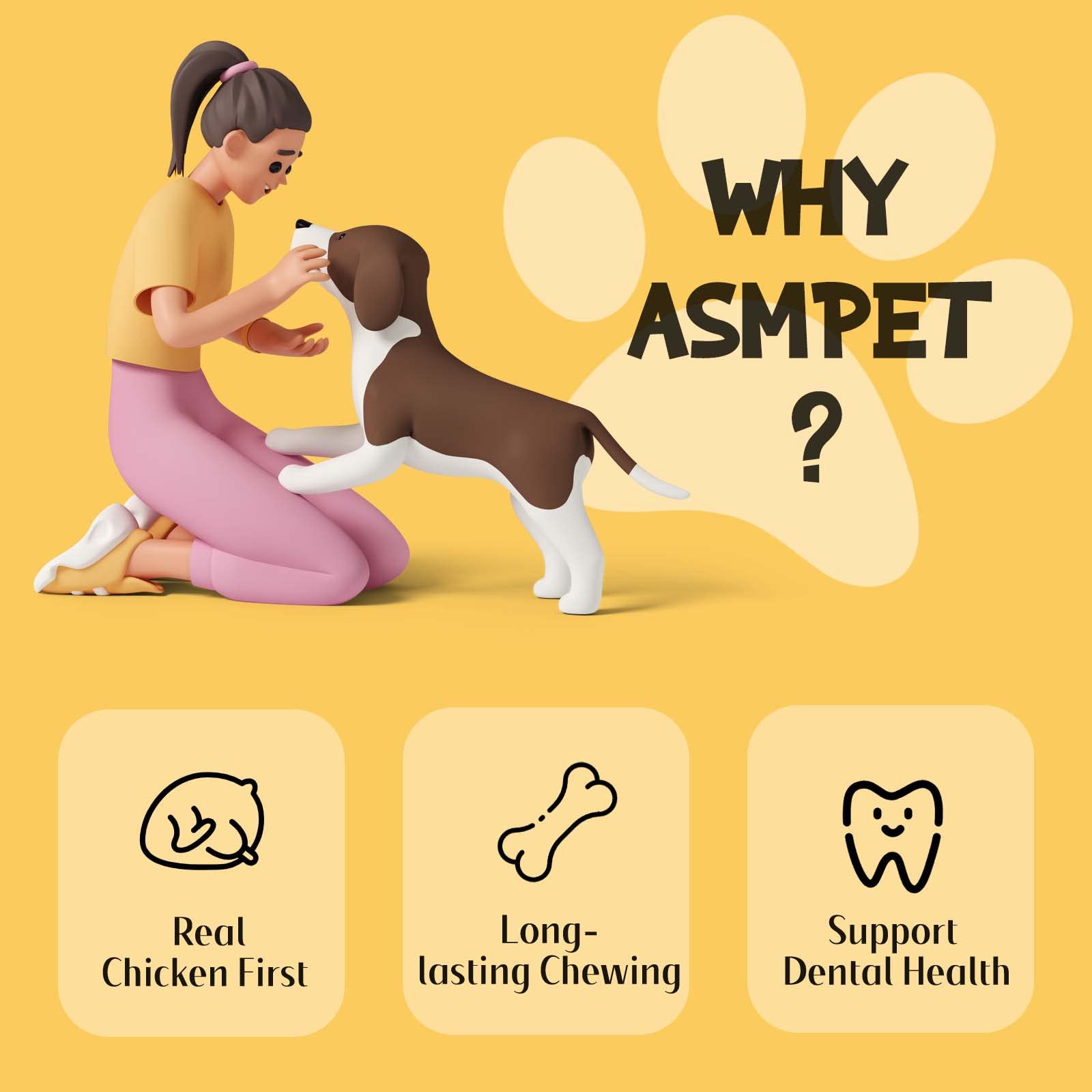 ASMPET utilisations à la maison et en sortie, mastication pratique
