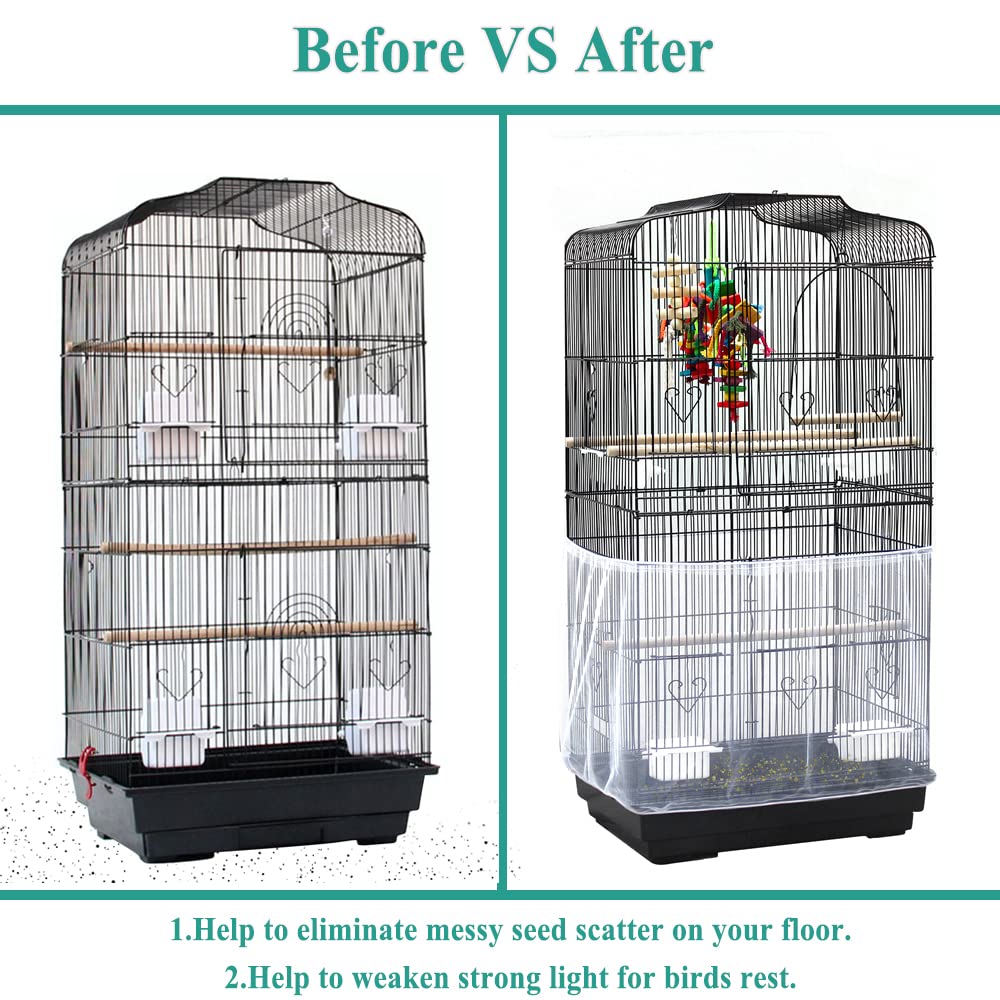 ASOCEA Maillage-nylon: sécurise la cage et évite les éclaboussures de graines.