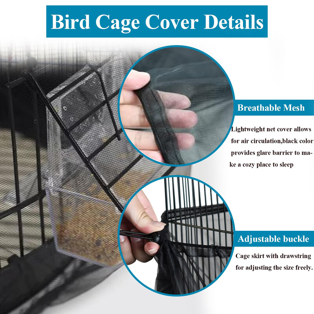 ASOCEA piège graines et plumes garde le sol propre autour de la cage.