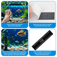 Asofelk thermomètre-bande-aquarium: lecture claire pour ajuster l’environnement aquatique.