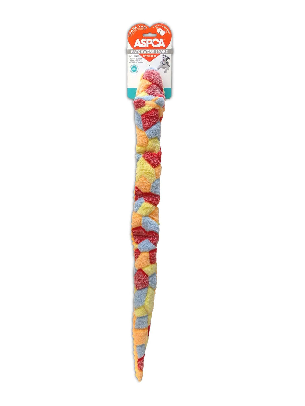 Jouet serpent ASPCA peluche sonore, stimule les sens lors des jeux