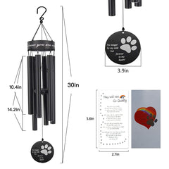 ASTARIN carillon mémorial tubes aluminium noirs pour son clair et durable