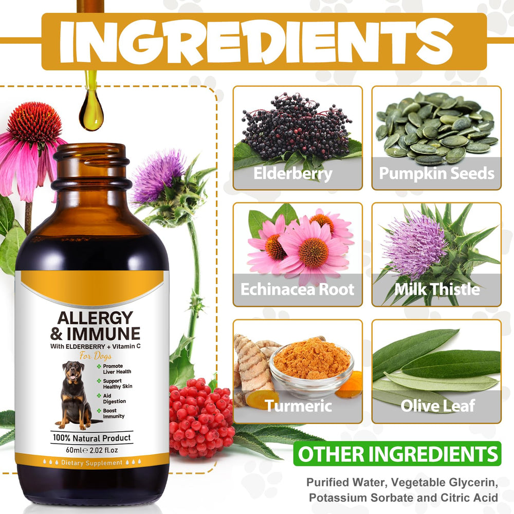 Asusxcli Allergy Relief Drops: application directe dans la bouche du chien, dosage pratique.