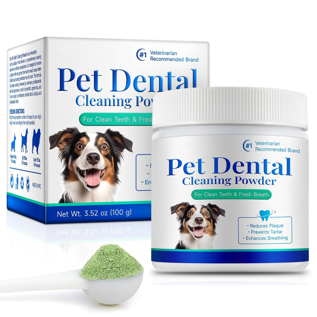 Asusxcli Poudre Dentaire chien application pratique pour routine quotidienne.