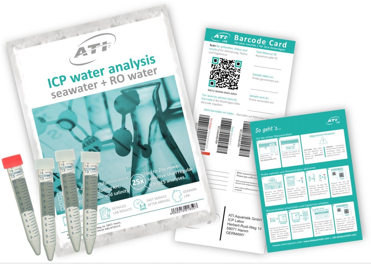 ATI ICP Test Eau de Mer Pro: analyse précise pour optimiser les dosages et la qualité de l'eau.