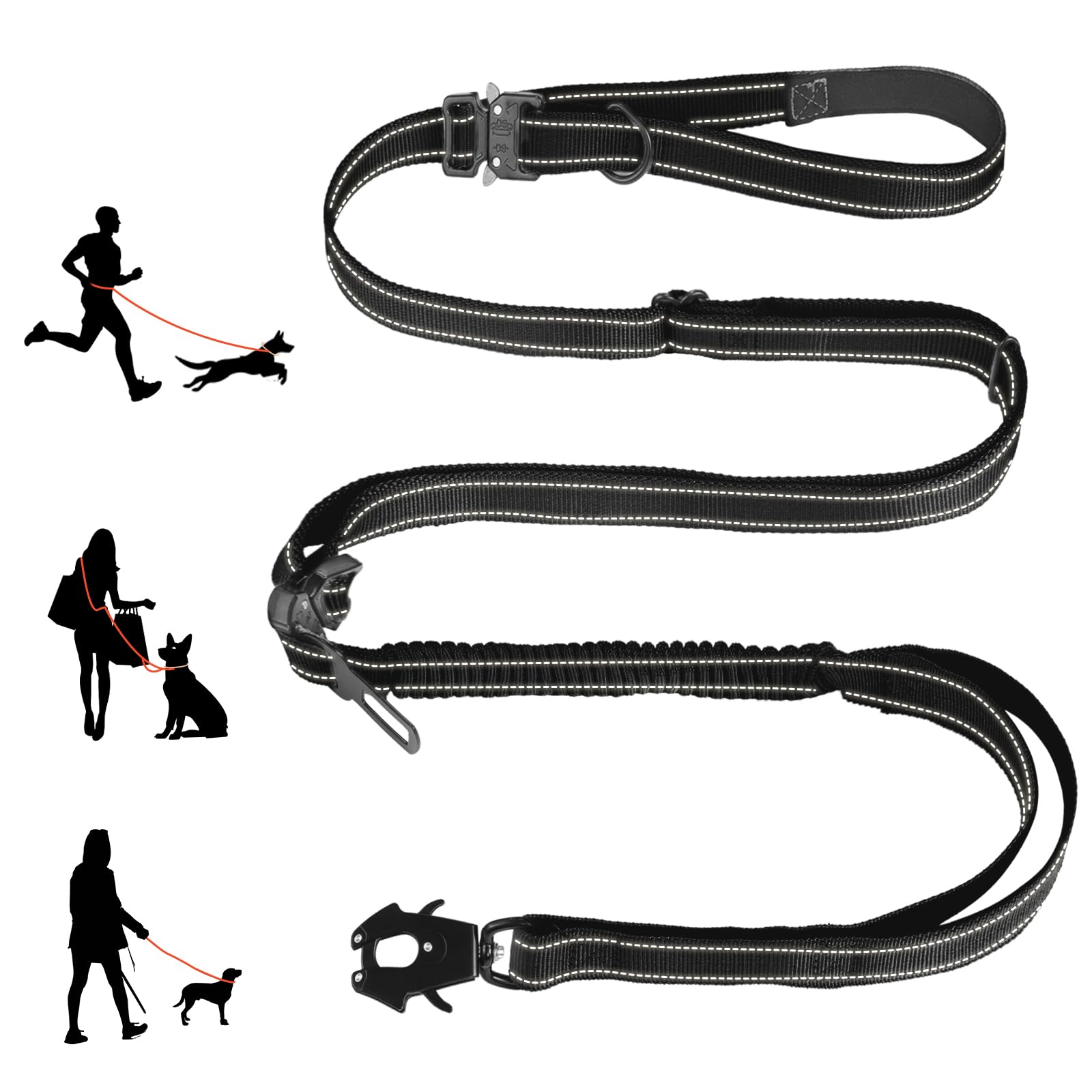 Laisse Atiansen avec poignée rembourrée pour un confort durable lors des promenades.