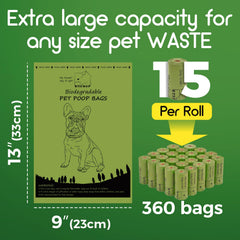 Rouleaux ATIFBOP sacs crottes chien biodégradables, faciles à déchirer.