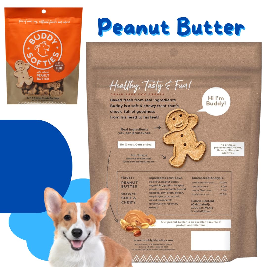 Atlantic Rush Buddy Biscuits beurre de cacahuète – texture onctueuse pour grignoter.