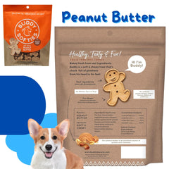 Atlantic Rush Buddy Biscuits beurre de cacahuète – texture onctueuse pour grignoter.