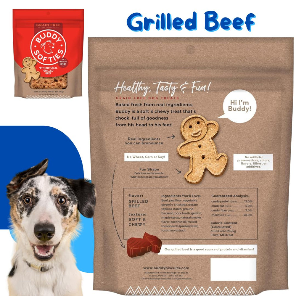 Atlantic Rush Buddy Biscuits boeuf grillé sans céréales – option adaptée sans céréales.