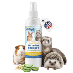 Atlantic Rush Shampoing sans eau pour petits animaux, bouteille 8oz pratique et efficace.