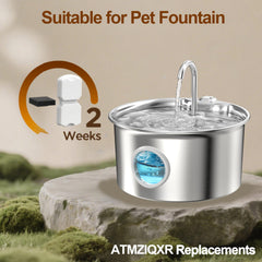 ATMZIQXR S18 filtre carbone pour chat, odeurs neutralisées et eau plus fraîche.
