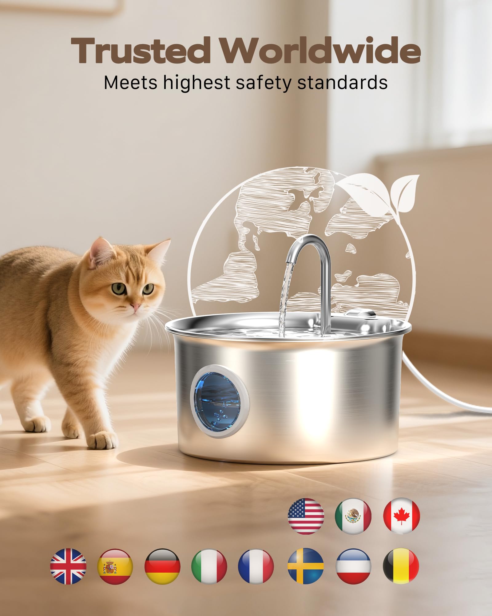 ATMZIQXR fontaine-eau-chat-consommation-faible, réduit la consommation d'énergie.