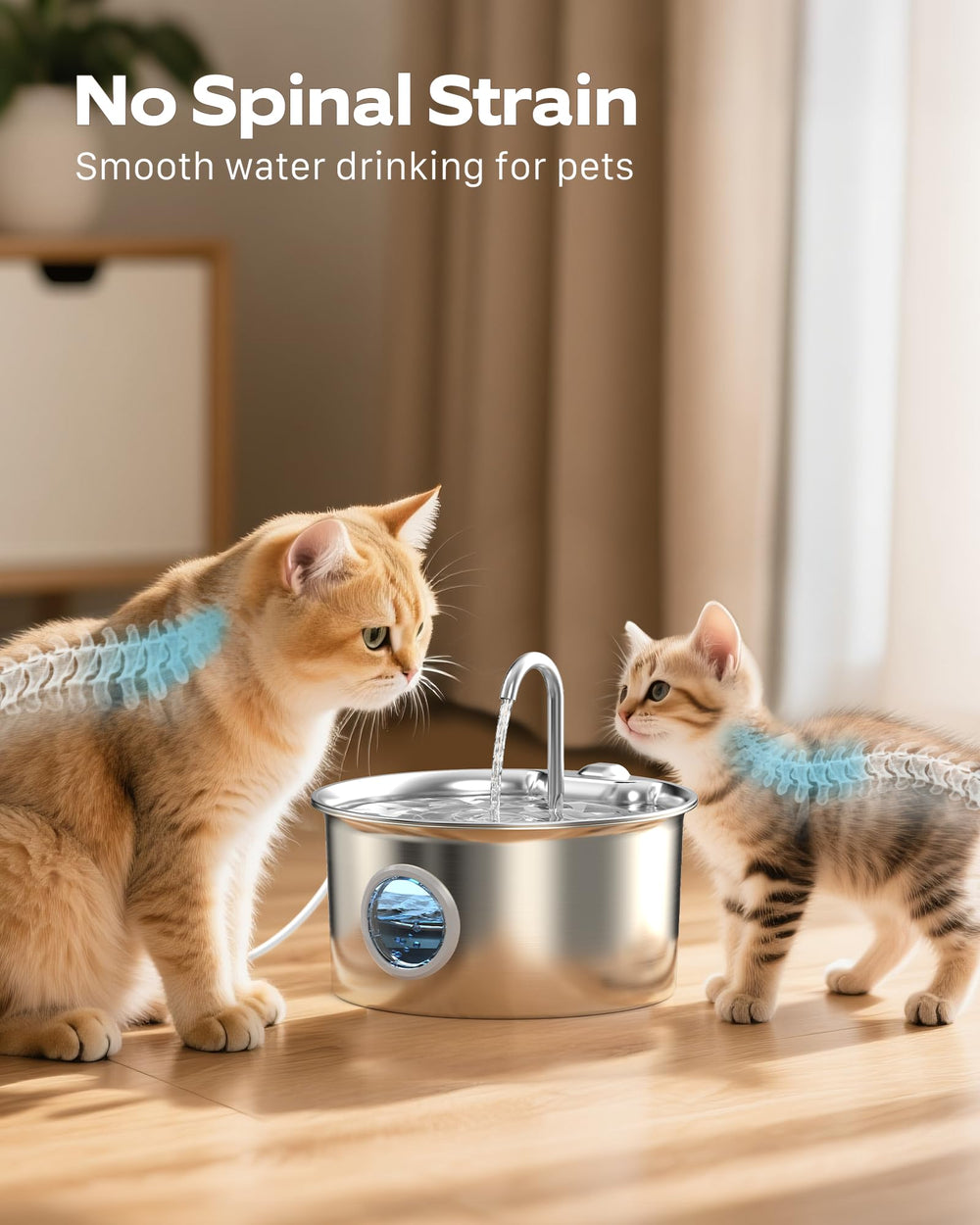 ATMZIQXR fontaine-eau-chat-design-mat, s'intègre facilement à votre déco.