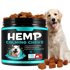 ATOANY Friandises calmantes au chanvre pour chiens en bouteille pratique.
