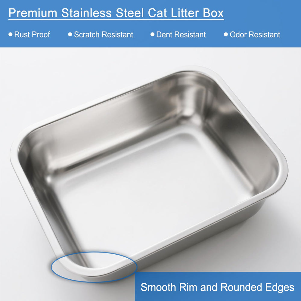 Atogafigo boîte litière inox utilisation polyvalente pour animaux.
