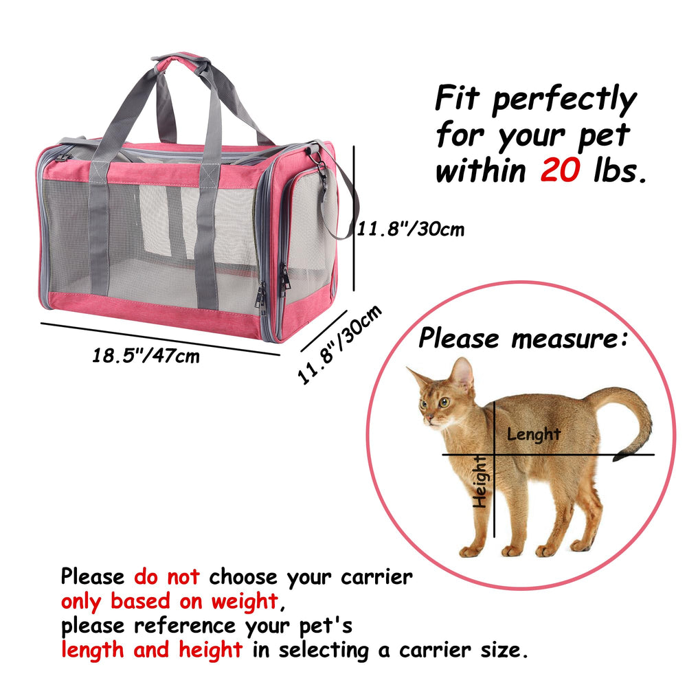 Atvobiy porte-chat rose pliable pour rangement simple