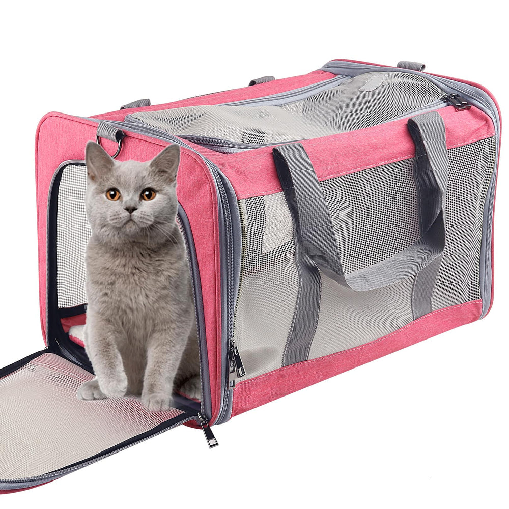 Atvobiy porte-chat rose souple pour déplacements confortables et sûrs