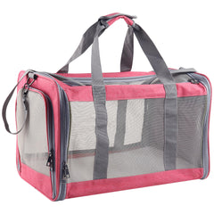 Atvobiy porte-chat rose avec ventilation généreuse pour confort en voyage