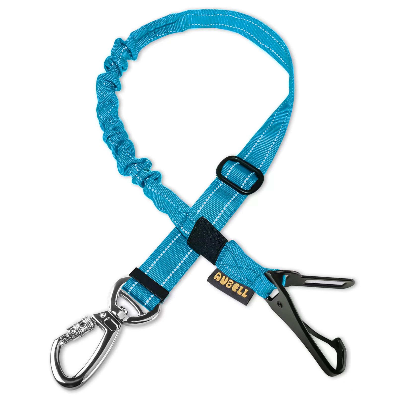 AUBELL ceinture-chien voiture 3en1 ajustable avec reflet pour sécurité.