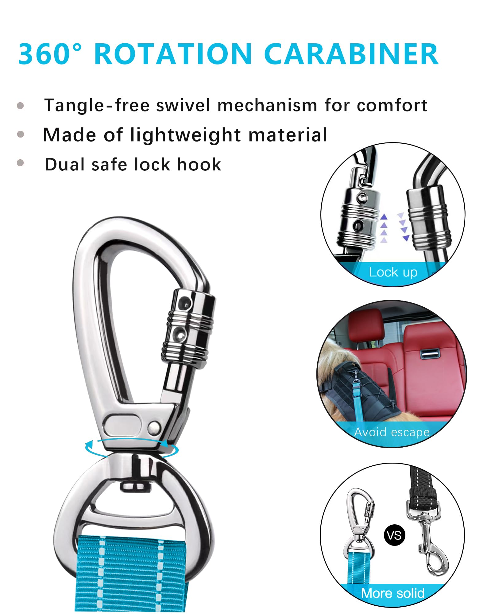 AUBELL harnais chien securite voiture adaptable à différentes tailles.