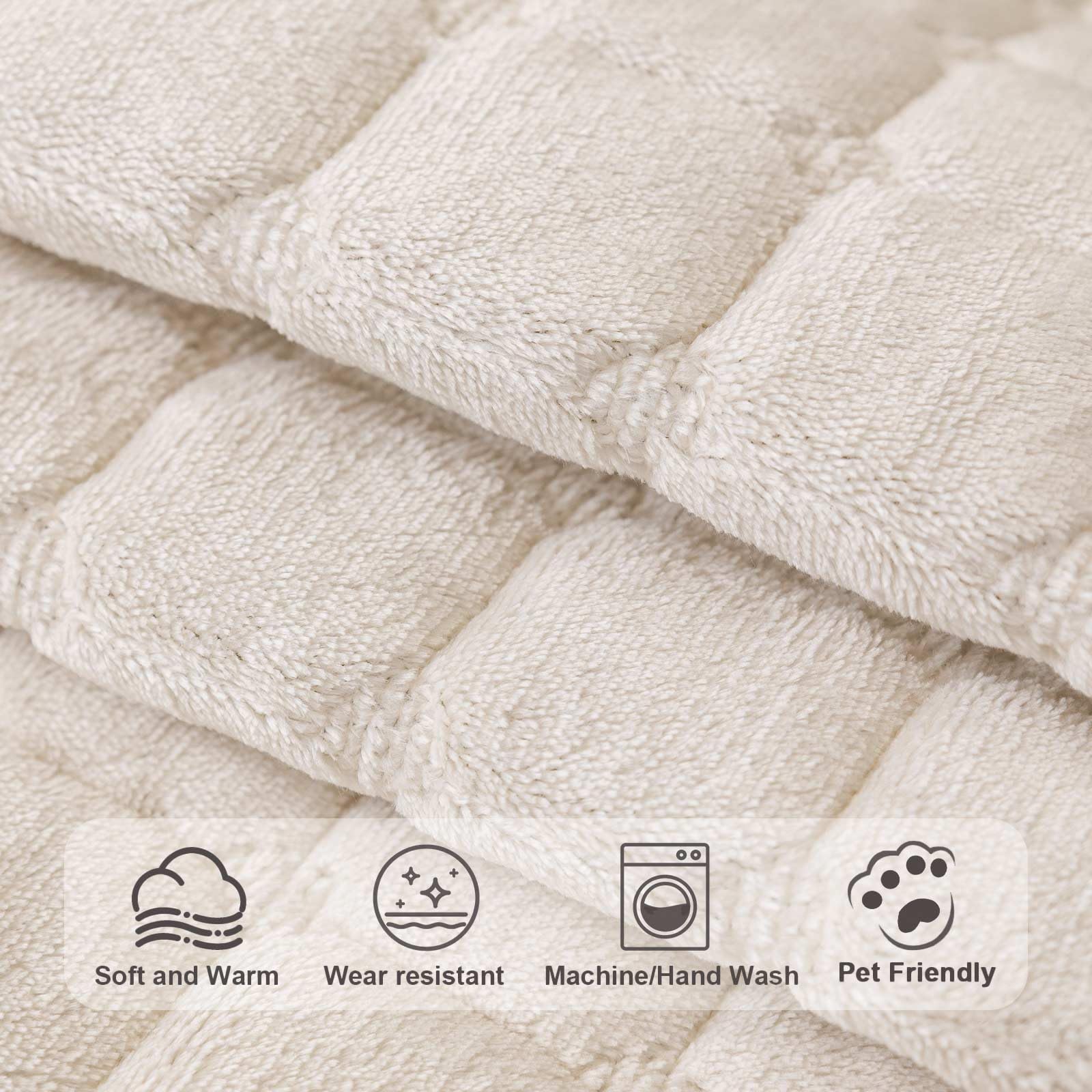 Housse Aucrovee velours lavable en machine, entretien facile