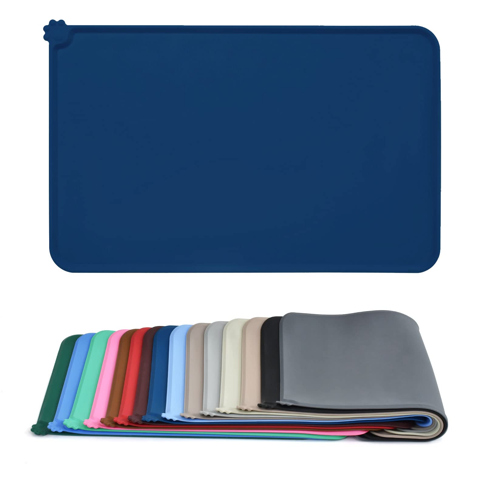 AUDWUD Tapis d alimentation silicone anti-débordement, garde le sol propre pendant les repas