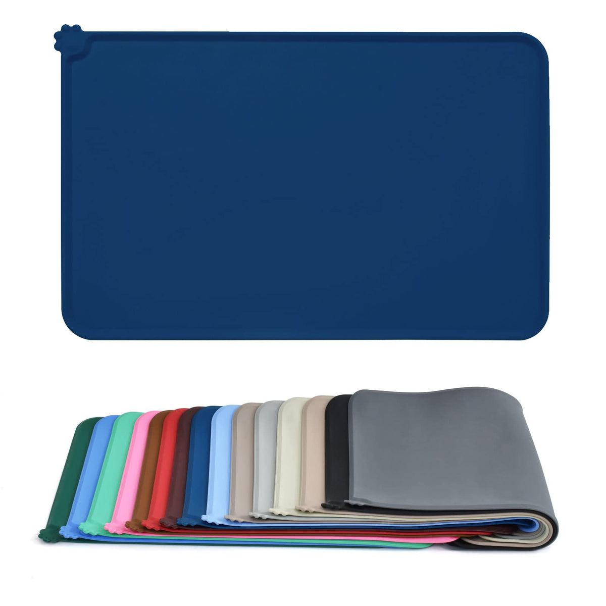 AUDWUD Tapis d alimentation silicone anti-débordement, garde le sol propre pendant les repas
