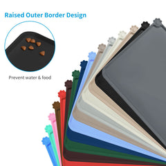 AUDWUD Tapis chien nourriture et eau, silicone durable et facile d'entretien.