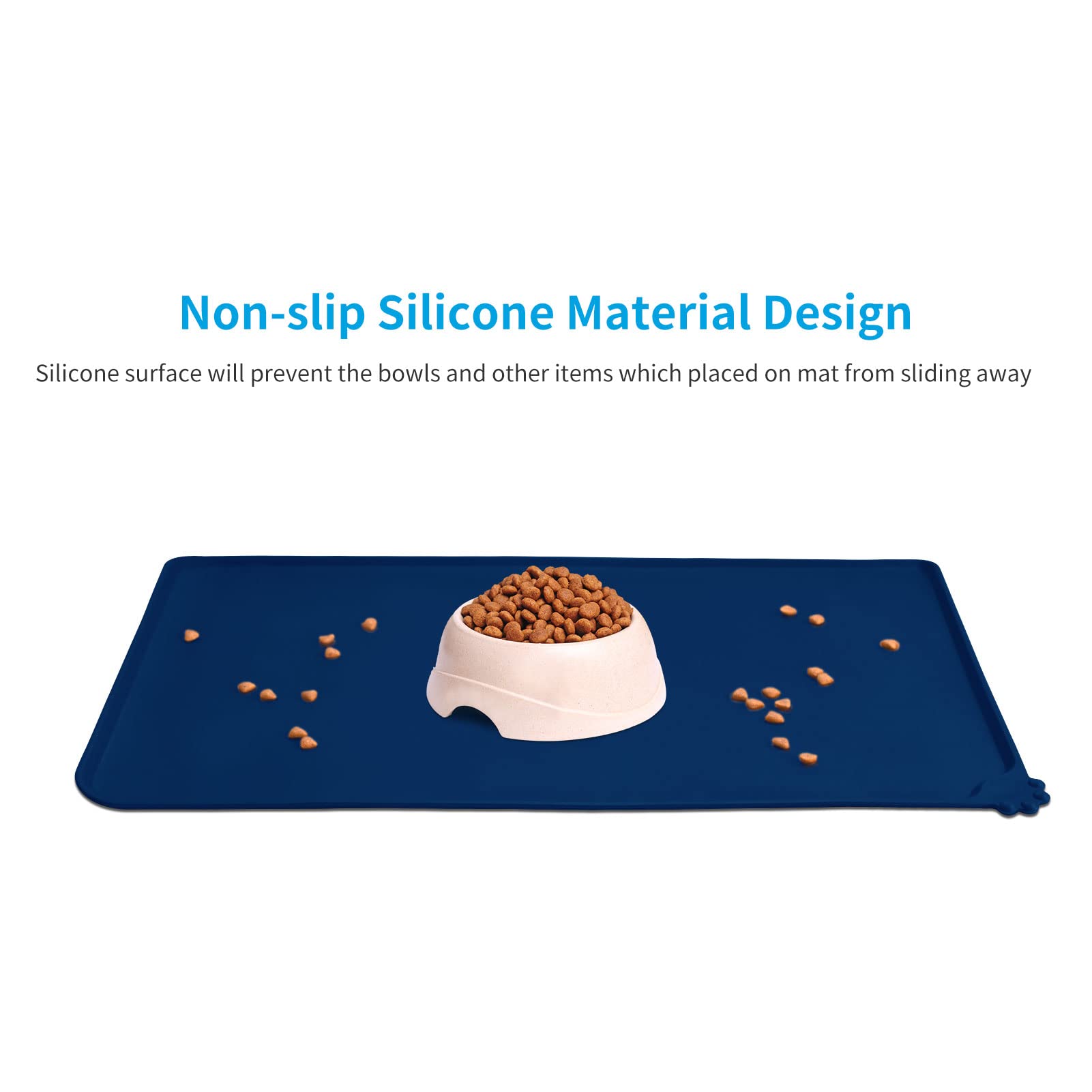 AUDWUD Tapis anti-glisse pour chiens, stabilité lors des repas