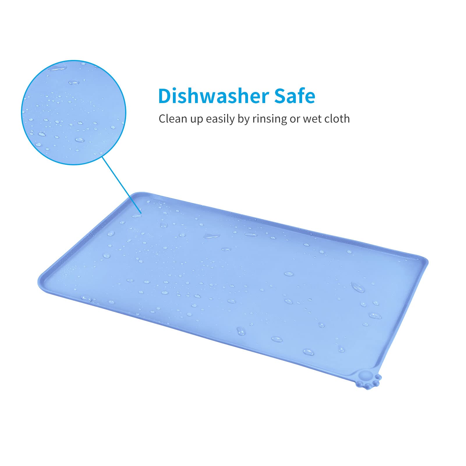 AUDWUD tapis silicone 34x23 cm conçu pour bols moyens et grands.