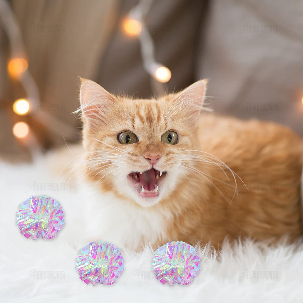 Idéal Noël: boules crinkle AUEAR pour divertir votre chat