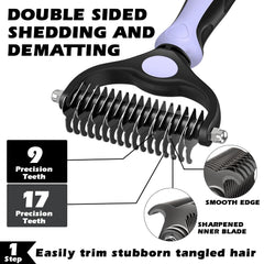 Augwind brosse à épingle auto-nettoyante pour nettoyage rapide des poils.